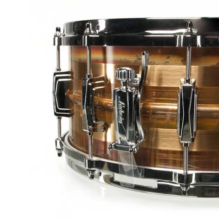Ludwig LB552RS Raw Striped Bronze snare 14" x 6,5"
